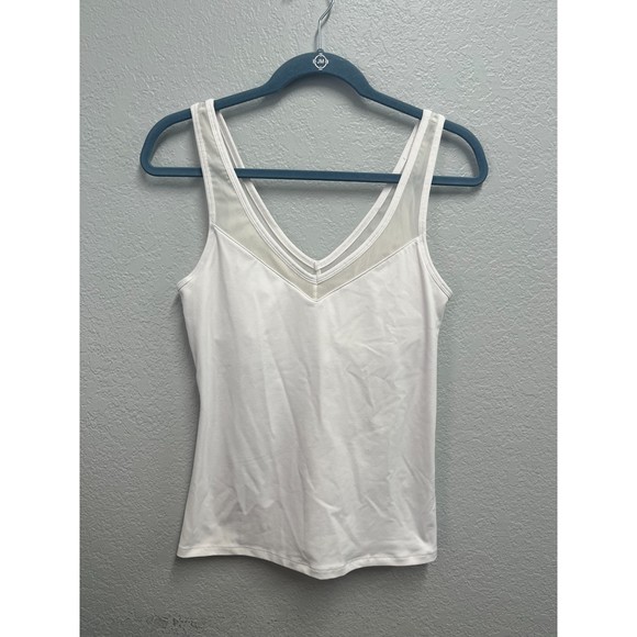 Fabletics Estelle Performance Tank Top White Size Medium Compression Tank - Picture 4 of 8